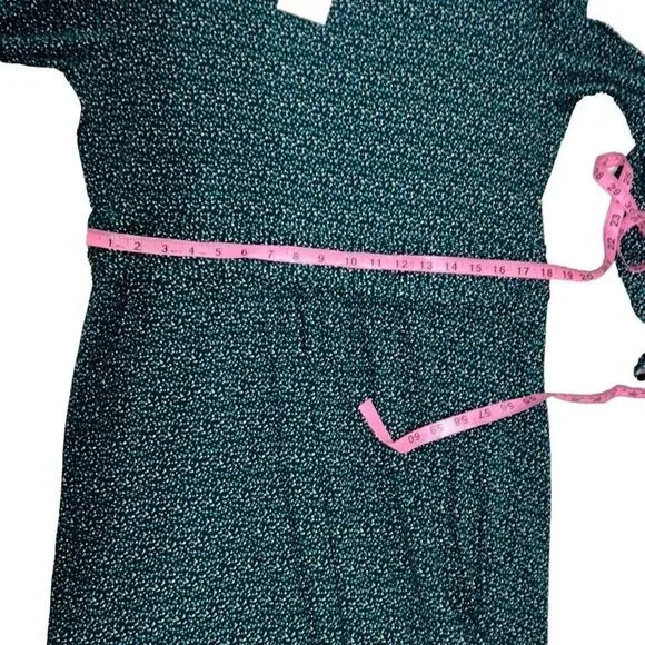 NEW Boden Abigail Jersey Dress Long Sleeve Mini Polka Dots Gathered Waist sz 16 - Picture 7 of 9